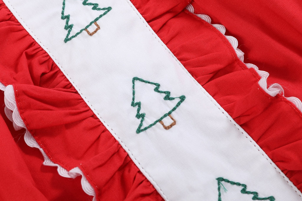 Red Ruffle Christmas Tree Dress - Lil Cactus