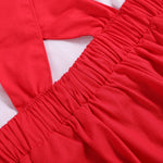 Red Ruffle Jumper Dress - Lil Cactus