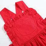Red Ruffle Jumper Dress - Lil Cactus