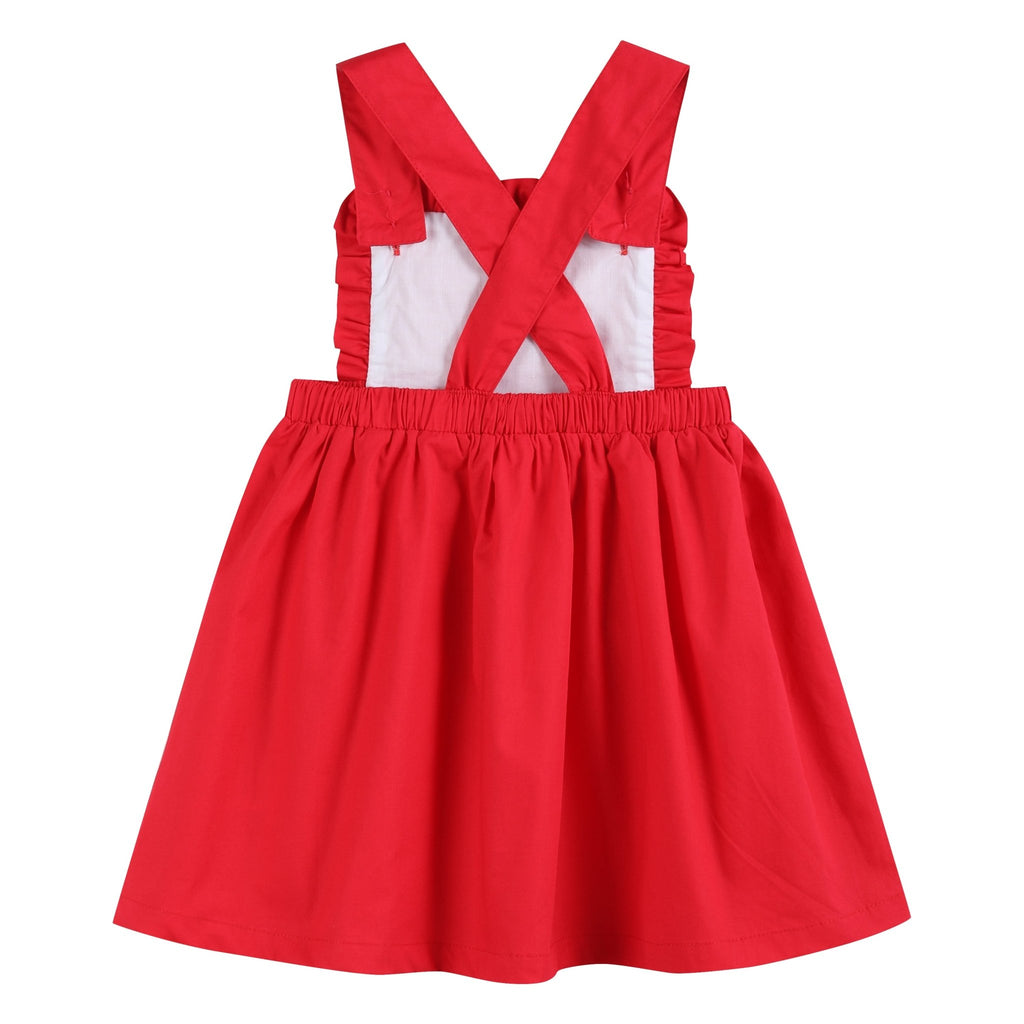 Red Ruffle Jumper Dress - Lil Cactus