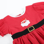 Red Santa Dress with Black Sash - Lil Cactus