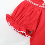 Red Santa Sleigh Bishop Dress - Lil Cactus