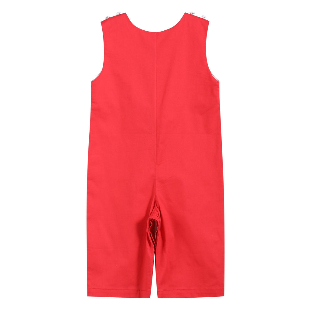 Red Santa Sleigh Overalls - Lil Cactus