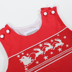 Red Santa Sleigh Overalls - Lil Cactus