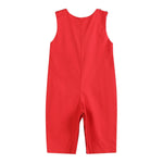 Red Santa Smocked Overalls - Lil Cactus