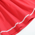 Red Santa Smocked Ruffle Bishop Dress - Lil Cactus