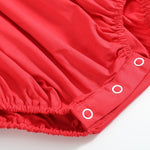 Red Santa Smocked Ruffle Romper - Lil Cactus