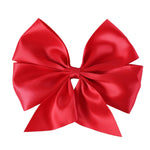 Red Satin Bow Hair Clip - Lil Cactus