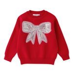 Red Sweater with Glitter Bow - Lil Cactus