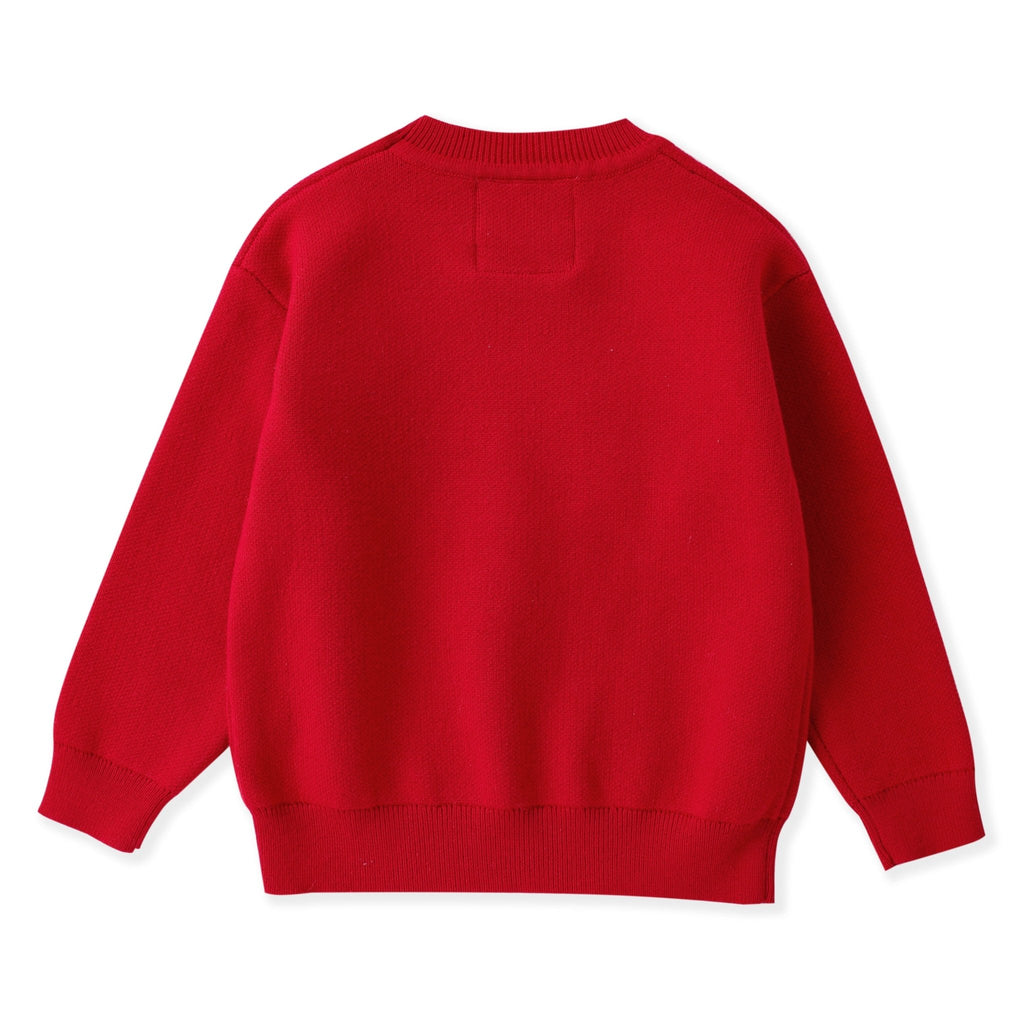 Red Sweater with Glitter Bow - Lil Cactus