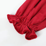 Red Velour Nativity Smocked Dress - Lil Cactus