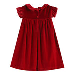 Red Velour Ruffle Dress - Lil Cactus