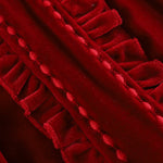 Red Velour Ruffle Dress - Lil Cactus