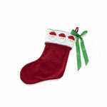 Red Velvet Santa Smocked Christmas Stocking - Lil Cactus