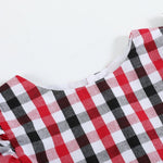 Red White and Blue Gingham Ruffle Bow Romper - Lil Cactus