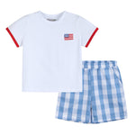 Red, White and Blue Shirt and Shorts Set - Lil Cactus