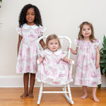 Rose Floral Print Bishop Dress - Lil Cactus