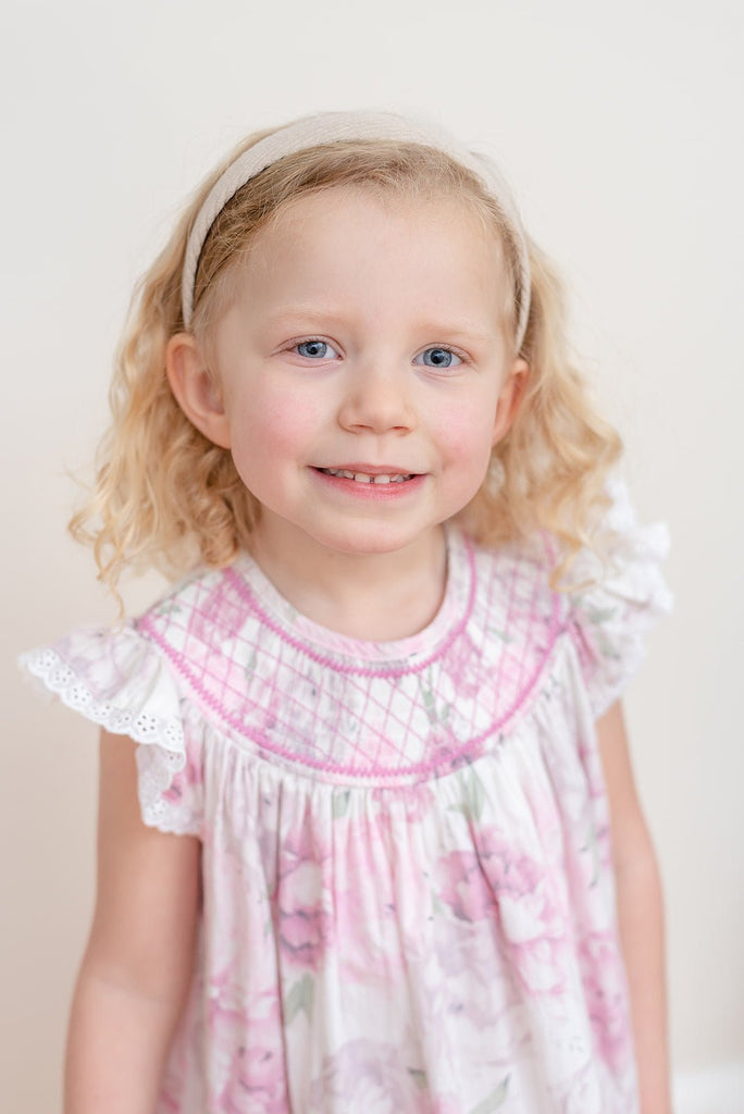 Rose Floral Print Bishop Dress - Lil Cactus