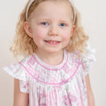 Rose Floral Print Bishop Dress - Lil Cactus