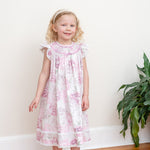 Rose Floral Print Bishop Dress - Lil Cactus