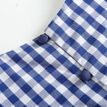 Royal Blue Gingham A - Line Dress - Lil Cactus