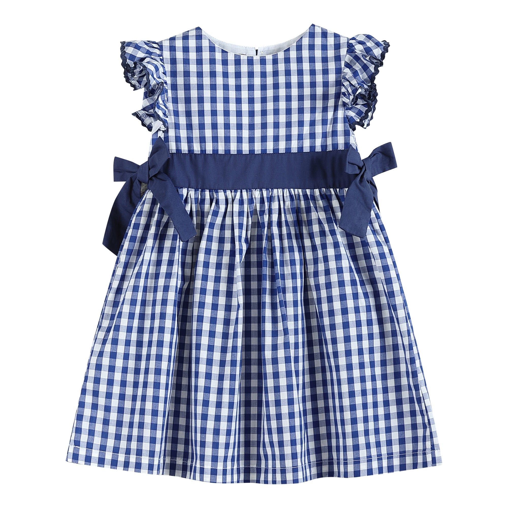 Lil Cactus Baby Dress Royal Blue Gingham A - Line Dress - 18-24M, Outfit, Cotton Lil Cactus Baby Dress Royal Blue Gingham A - Line Dress - 18-24M, Outfit, Cotton