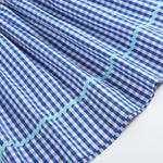 Royal Blue Gingham School Smocked Bishop Dress - Lil Cactus