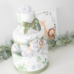 Safari Greenery Diaper Cake - Lil Cactus