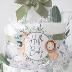 Safari Greenery Diaper Cake - Lil Cactus
