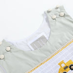 Sage Green Construction Smocked Overalls - Lil Cactus