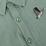 Sage Green Mallard Boys Dress Shirt - Lil Cactus