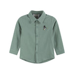 Sage Green Mallard Boys Dress Shirt - Lil Cactus