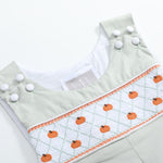 Sage Green Pumpkin Smocked Longalls - Lil Cactus