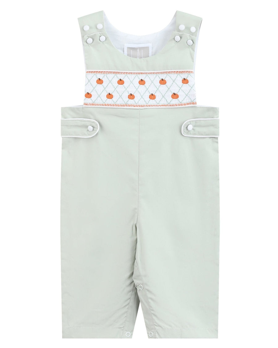 Sage Green Pumpkin Smocked Longalls - Lil Cactus