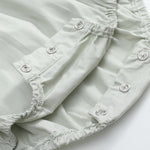 Sage Green Pumpkin Smocked Ruffle Romper - Lil Cactus