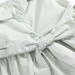 Sage Green Puppy Dog Petal Smocked Dress - Lil Cactus
