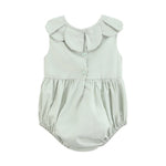 Sage Green Puppy Dog Petal Smocked Romper - Lil Cactus