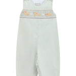 Sage Green Puppy Dog Smocked Longalls - Lil Cactus