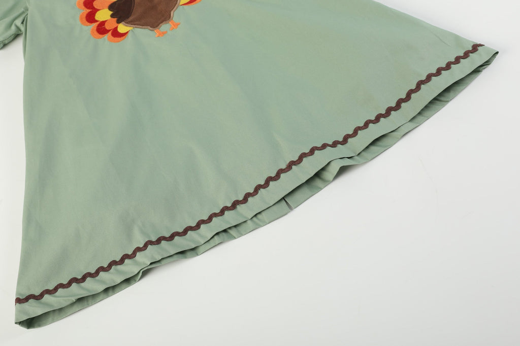 Sage Green Turkey Collared Dress - Lil Cactus