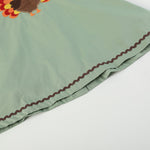 Sage Green Turkey Collared Dress - Lil Cactus