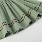 Sage Green Turkey Smocked Bishop Dress - Lil Cactus