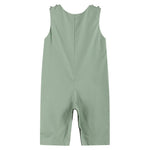 Sage Green Turkey Smocked Overalls - Lil Cactus
