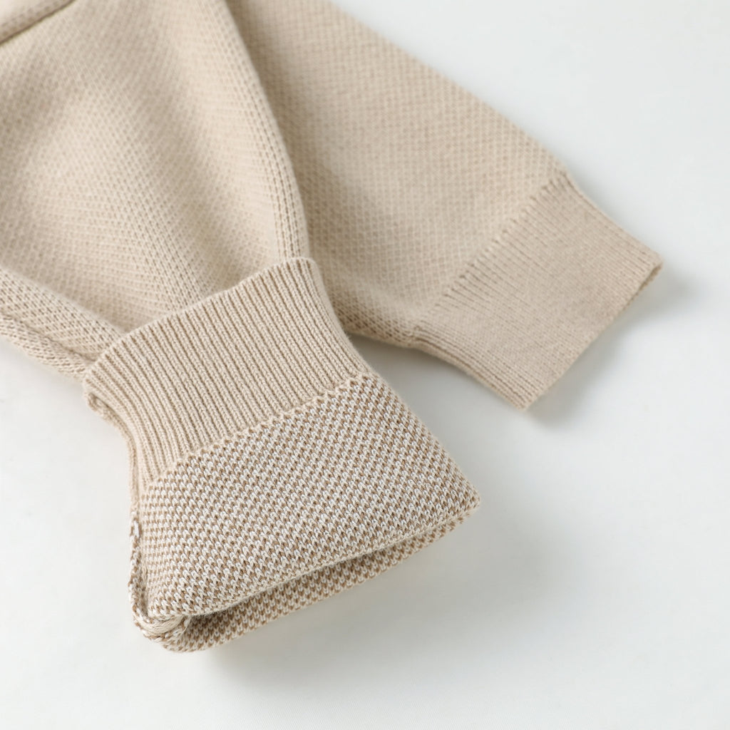 Sand Beige Football Sweater - Lil Cactus