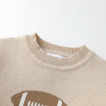 Sand Beige Football Sweater - Lil Cactus