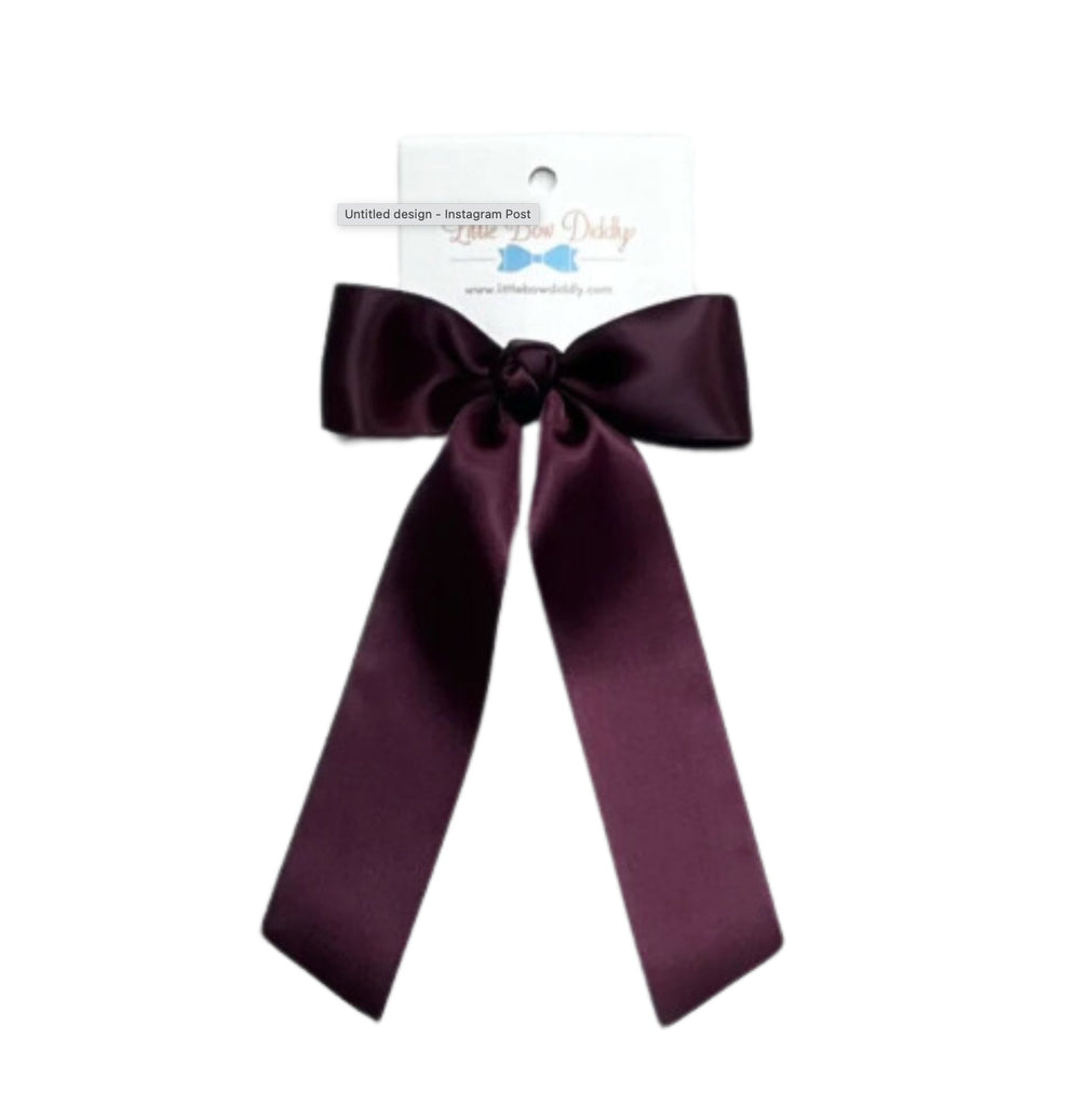 Satin Hair Bows with Long Tails - Lil Cactus