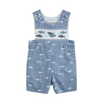 Shark Print Smocked JonJons - Lil Cactus