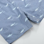 Shark Print Smocked JonJons - Lil Cactus