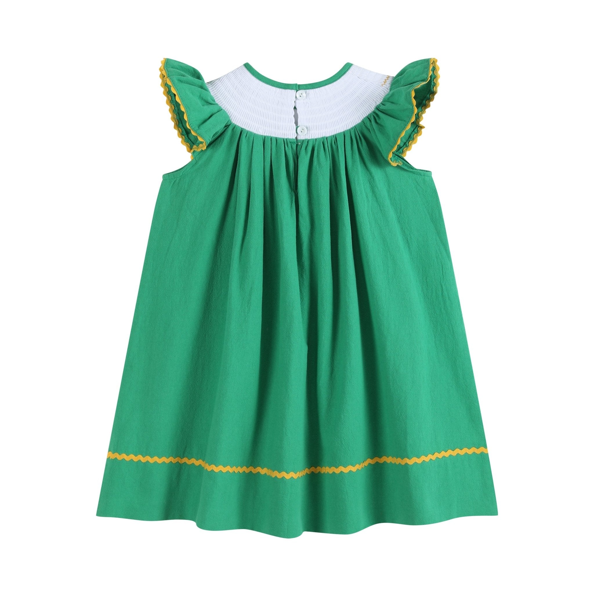 Lil Cactus Baby Dress St. Patrick's Day Shamrock Green Smocked Bishop Dress - 6Y, Summer Outfit, Cotton Lil Cactus Baby Dress St. Patrick's Day Shamrock Green Smocked Bishop Dress - 6Y, Summer Outfit, Cotton