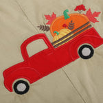 Tan Pumpkin Truck Overalls - Lil Cactus