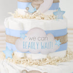 Teddy Bear Diaper Cake Collection - Blue - Lil Cactus
